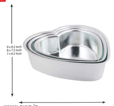 Round Cake Pan/Mould Bakeware Tool (Aluminum) (set of 3 ) - Image 2