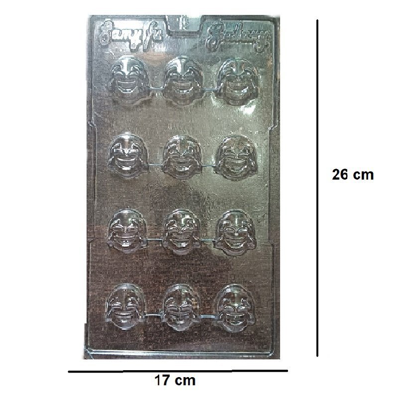PVC Laughing Smile Chocolate Mould (pack of 1) - Image 3