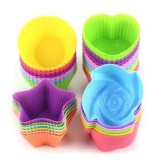 Silicone Cupcake Random Shapes Mould (Pack 12)