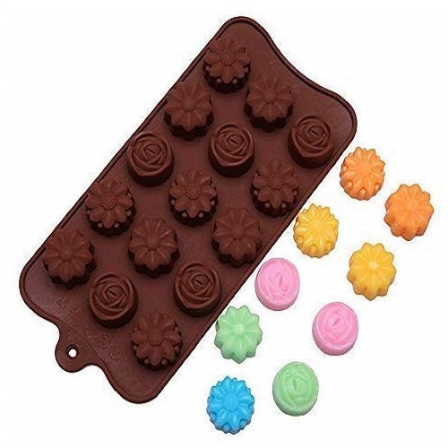Silicone Flowers Shapes Chocolate Mould (pack of 1) - Image 3