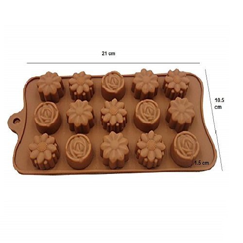 Silicone Flowers Shapes Chocolate Mould (pack of 1) - Image 2