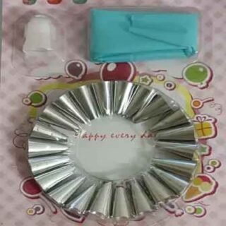 cake Icing Nozzle Stainless Steel, Plastic, Silicone Quick Flower Icing Nozzle  (Steel Pack of 24)