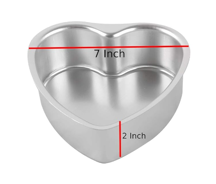 Aluminium Heart Shape Cake Mould And Round Shape Cake Mould (pack of 2)) - Image 5