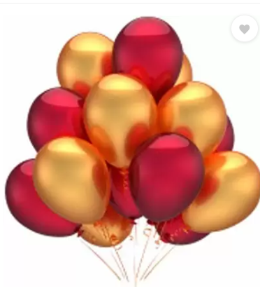 Red Banner with 2 Golden curtain ,20 Golden ,17 Red balloon (combo set 40 ) - Image 2