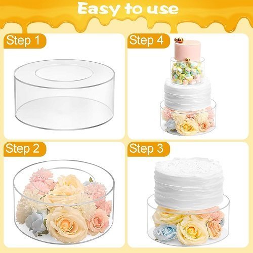 Golden Outline Round Cake Spacer Set - Image 3