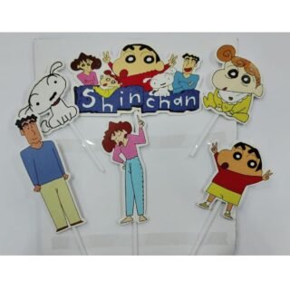 Shinchan Cartoon Theme Paper Cake Topper (multicolour Pack of 1)