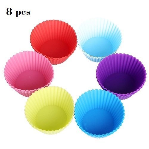 Silicone Small Round Cupcake Mould (Pack Of 8)