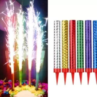 Sparkling Candles For Birthday Anniversary Engagement Cake Topper