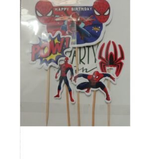 Spider Man Super Hero Theme Cake Topper (multicolour Pack of 1)
