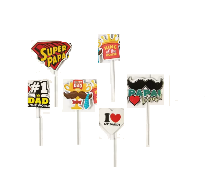 Father Day celebration cake topper (PACK OF 6 ) - Image 2