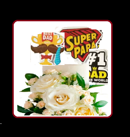 Father Day celebration cake topper (PACK OF 6 ) - Image 3