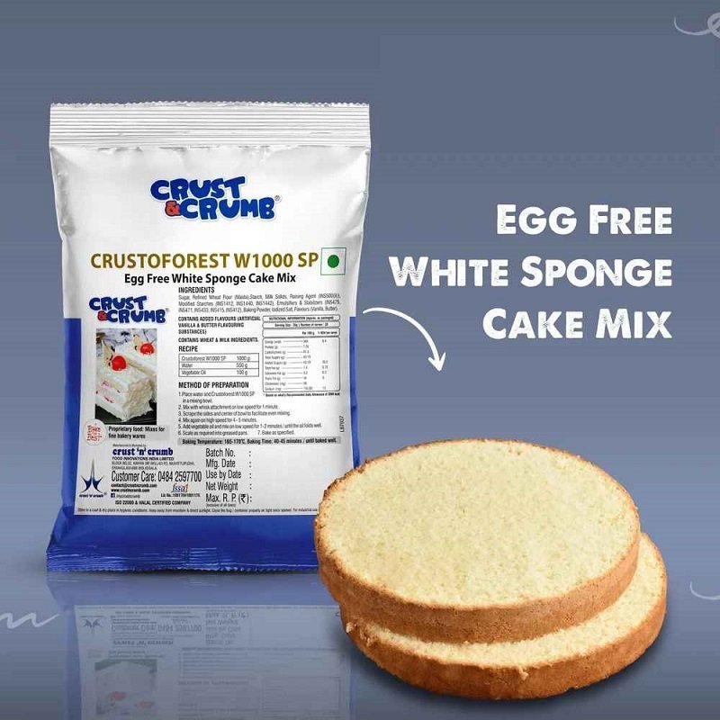 Crust N Crumb Egg Free White Sponge Cake Mix (CRUSTOFOREST W1000SP) - Image 2