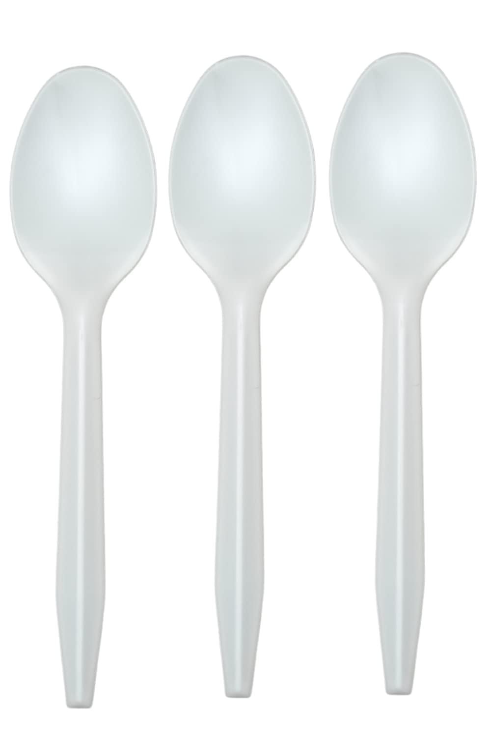 Disposable White Plastic Spoon (Pack Of 100) - Image 2